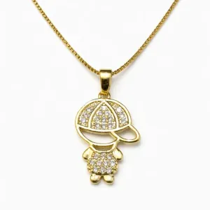 Colar Menino Cravejado com Boné