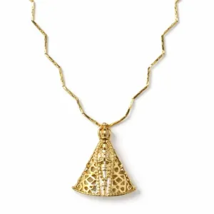 Colar Nossa Senhora Aparecida com Corrente Delicada