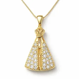 Colar Nossa Senhora Aparecida Cravejada