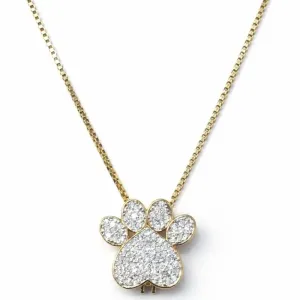 Colar Patinha com Zircônias.