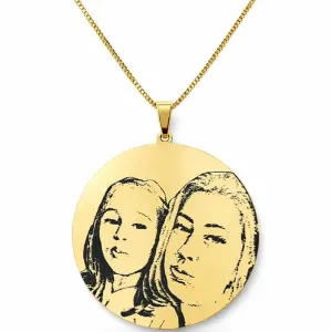 Colar Personalizado com Pingente Redondo 4cm.