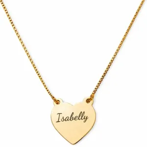 Colar Personalizado Coração Pequeno 1,5 cm