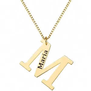 Colar Personalizado de Letra  e Nome Banhado a Ouro.