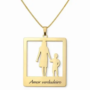 Colar Personalizado Mãe e Filho.