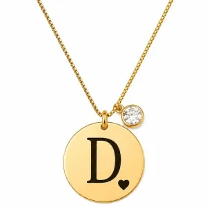 Colar Personalizado Redondo 2cm Banhado a Ouro.