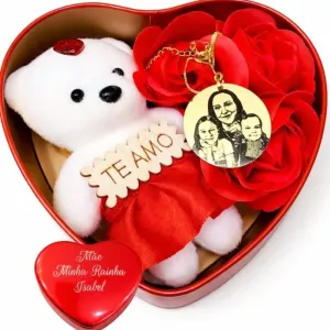 Combo Colar + Caixinha Personalizado Especial Dia das Mães