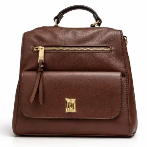 Mochila Pequena Marrom Café