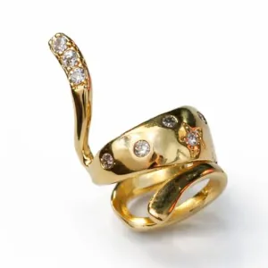 Piercing Fake Dourado com Zircônias