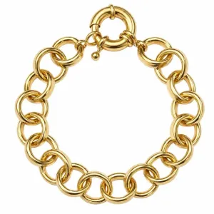 Pulseira Grossa Elo Português com Fecho Boia.