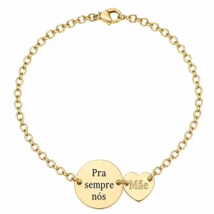 Pulseira Personalizada 1,3 cm Banhada a Ouro 18k.