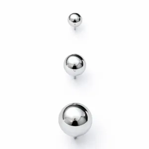 Trio de Brincos Bolinha em Prata 925.