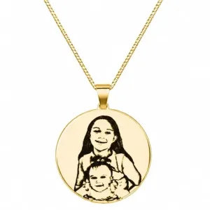 Colar Personalizado Redondo Mediano 2,5 cm com Fotogravação.