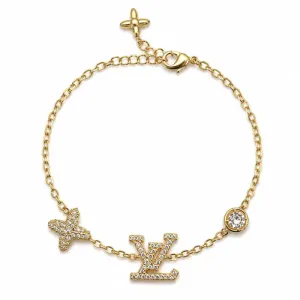 Pulseira Inspired Luxo Cravejada  Banhada a Ouro 18k.