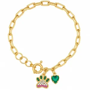 Pulseira Pet Elos Cartier Banhada a Ouro 18k.