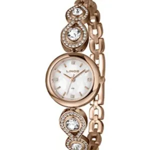 Relógio Feminino Lince Rosé Crystal Glam.