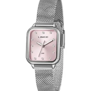 Relógio Feminino Lince Silver Rose Square Prata