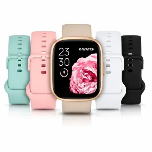 Smartwatch X-Watch Unissex com Pulseiras Coloridas.