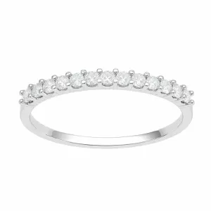 Anel Aparador Prata 925 com Zircônias Cristal.