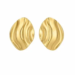 Brinco Orgânico Ondulado Dourado.