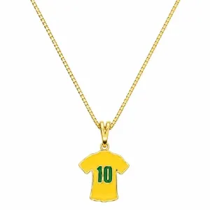 Colar Camiseta Brasil Nº 10