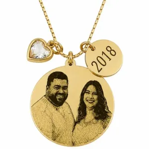 Colar Personalizado Redondo 2,4 cm x 2,4 cm.