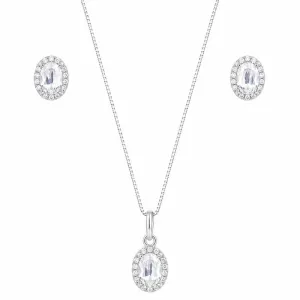 Conjunto Oval Clássico em Prata 925.