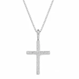Corrente Masculina com Cruz em Prata 925