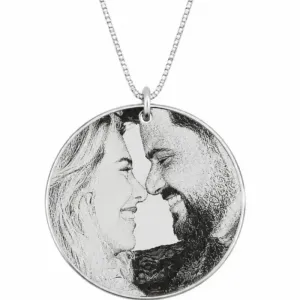 *Personalizado Redondo 3 cm x 3 cm Banhado a Prata.