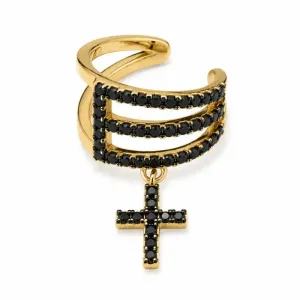 Piercing Fake Black com Cruz Cravejada