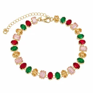 Pulseira Color Luxo Cravejada.