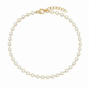 Pulseira Riviera com pedras cristal delicadas