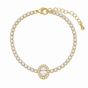 Pulseira Riviera Cristal Aço.