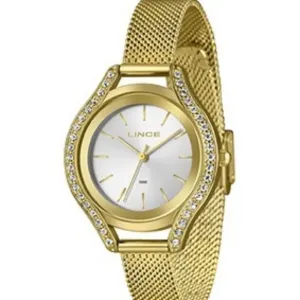Relógio Feminino Lince Golden Crystal.