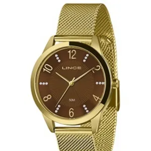 Relógio Feminino Lince Golden Lumière Dourado