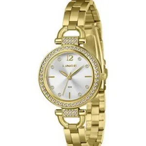 Relógio Feminino Lince Golden Versailles Crystal Dourado