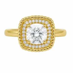 Anel com Zircônia Quadrada Cristal