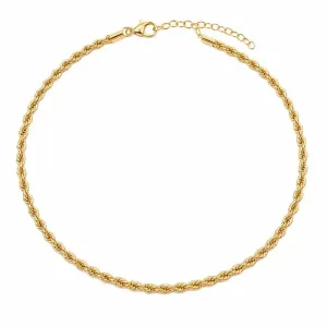 Colar Baiano 2MM Banhado a Ouro 45cm