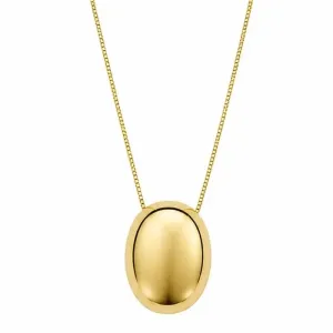Colar com Pingente Oval Espelhado