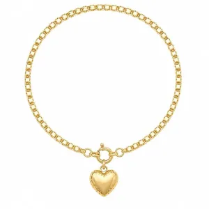 Pulseira Coração Elo com Fecho Boia