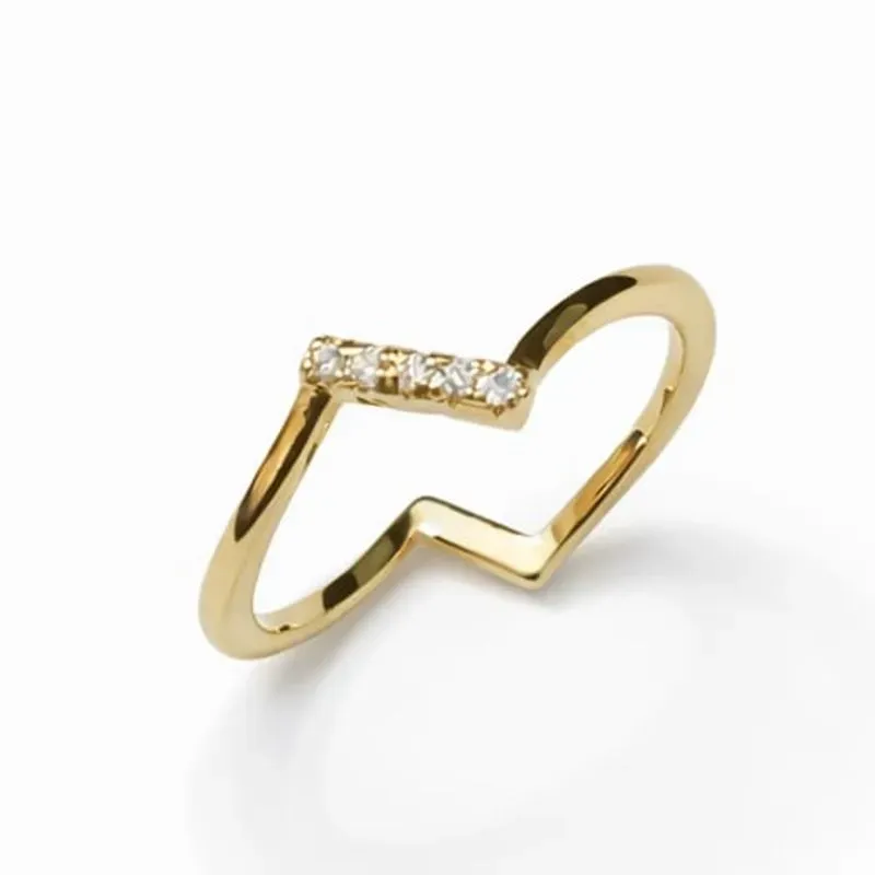 Anel V com Zircônias