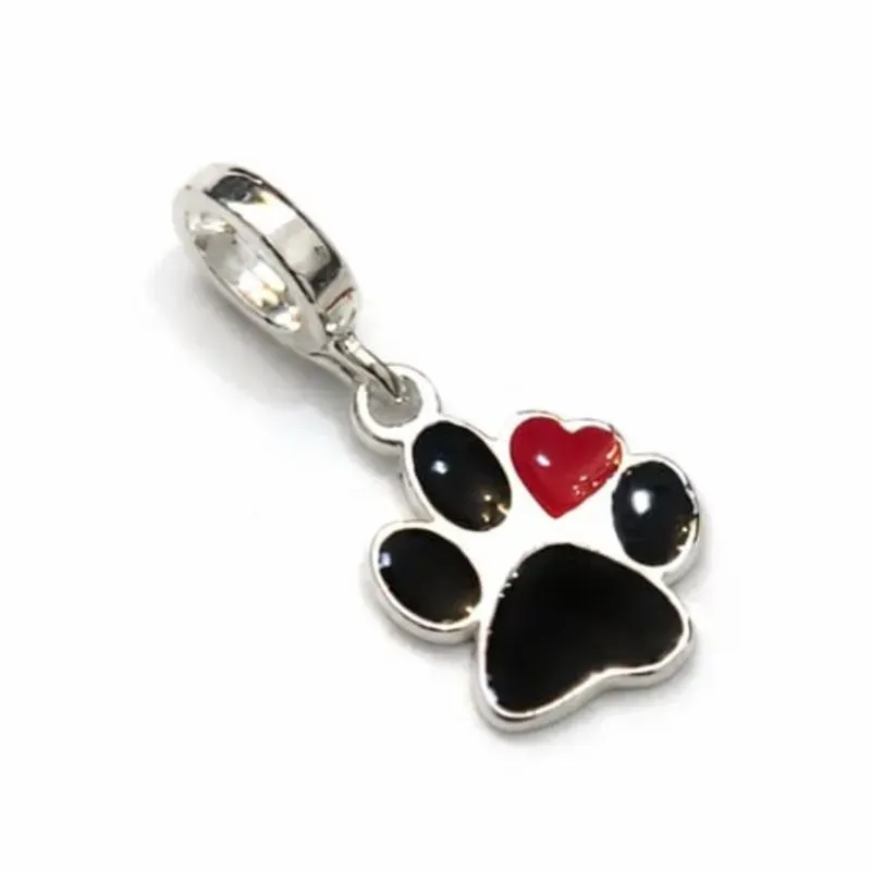 Berloque Prata 925 Patinha com Coração