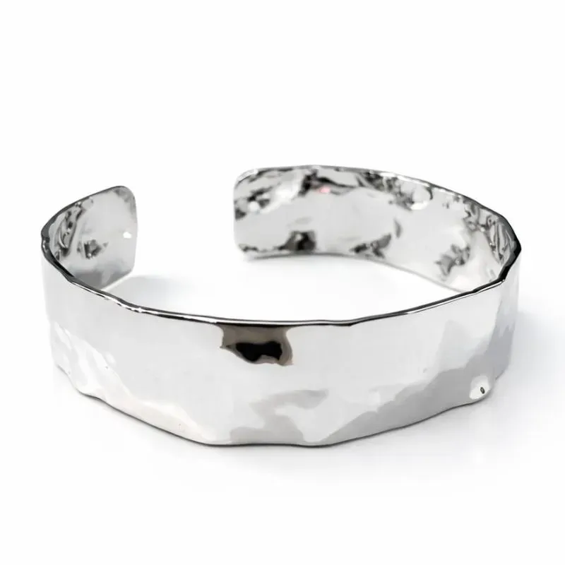 Bracelete Martelado Ródio