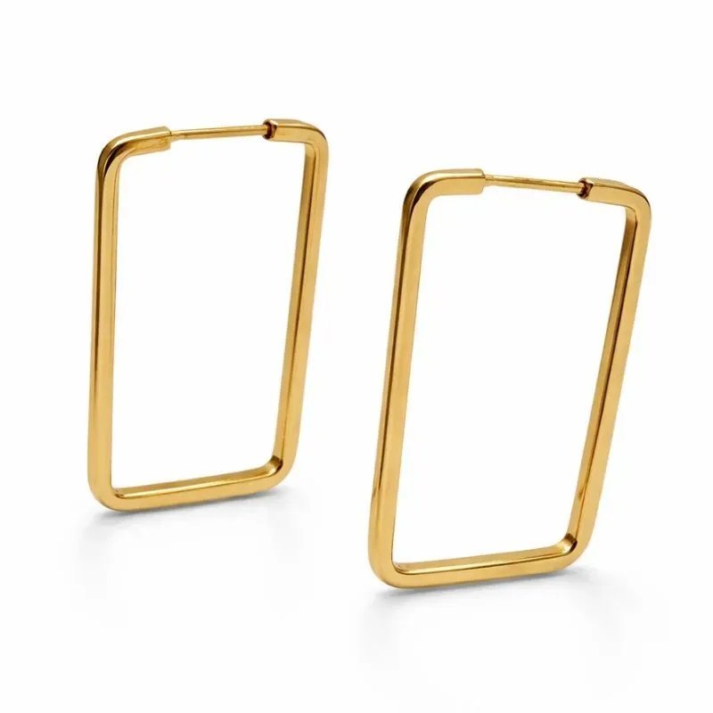 BRINCO ARGOLA QUADRADA LISA