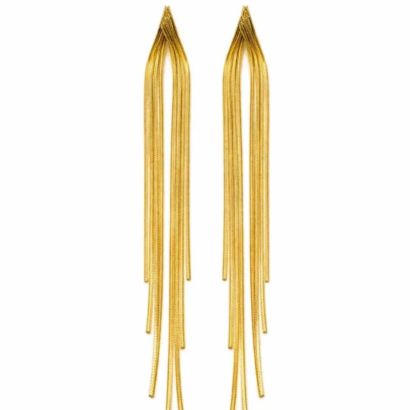 Brinco Franja Dourado Longo