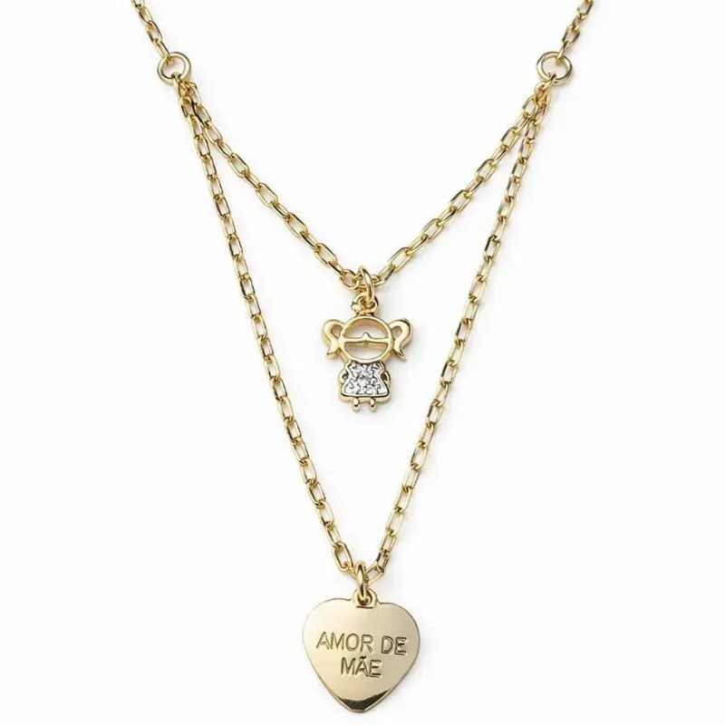 Colar Duplo Amor de Mãe com Menina
