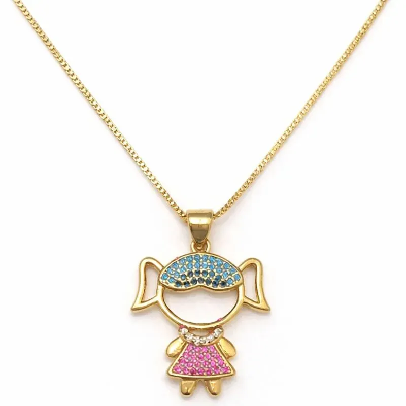 Colar Menina Cravejada Colorida