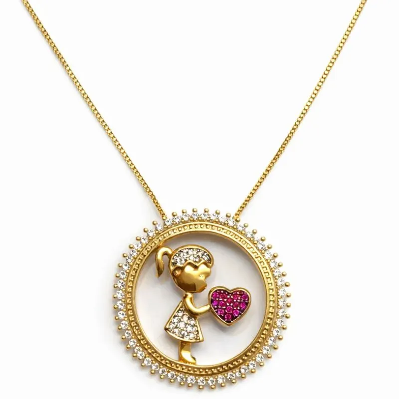 Colar Menina com Coração