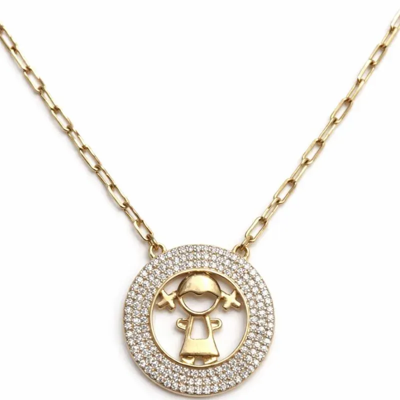 Colar Medalha com Pingente de Filha