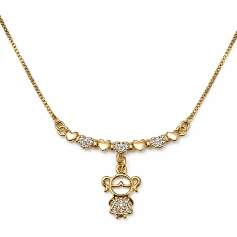 Colar Menina com Corações