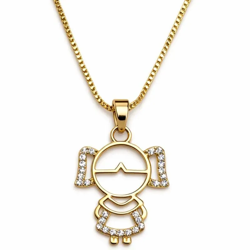 Colar Menina com Zircônias